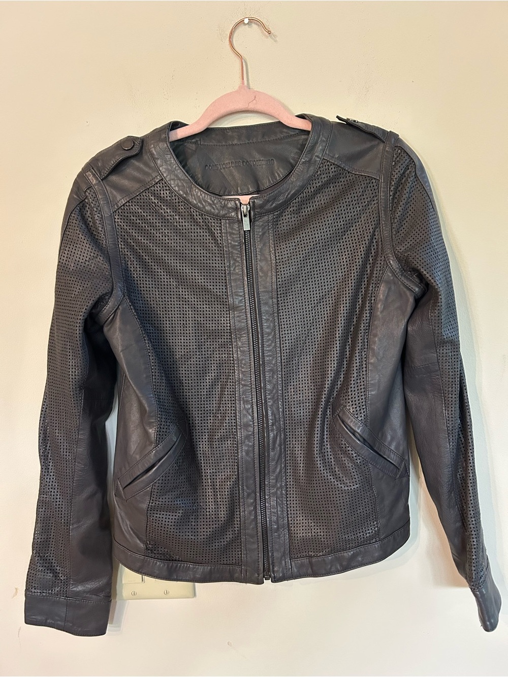 Comptoir Des Cotonniers Leather biker jacket size M